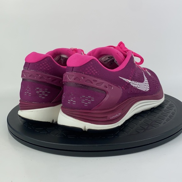 Nike Lunarglide 5 Pink/White Athletic Running Shoes 599395-616 Women's Size 7 - Picture 5 of 12
